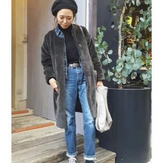 ビューティアンドユースユナイテッドアローズ(BEAUTY&YOUTH UNITED ARROWS)の美品 beauty&youth エコファーコート(毛皮/ファーコート)