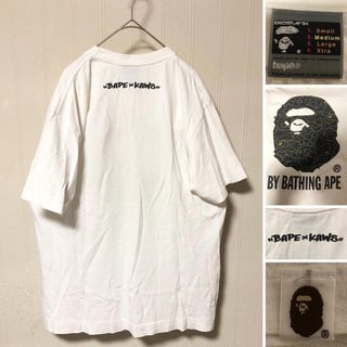 【美品・コラボ】エイプ×KAWS Tシャツ　リバーシブル　マイロ　NIGO期　L