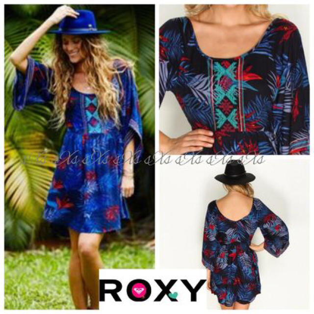 Roxy(ロキシー)の【ROXY】ビーチでもシティでもOK♪トロピカルカジュアルドレス SALE✨✨✨ レディースのワンピース(ミニワンピース)の商品写真