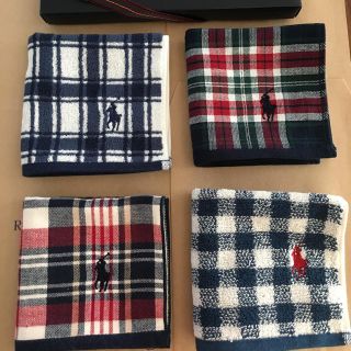 ラルフローレン(Ralph Lauren)の4枚⭐︎ガーゼ&タオルハンカチ⭐︎ラルフローレン 新品 ギフト(ハンカチ/ポケットチーフ)