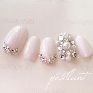 ペールピンク♡スワロフスキー♡No9