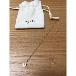 アガット(agete)のagete Mイニシャルネックレス K18(ネックレス)