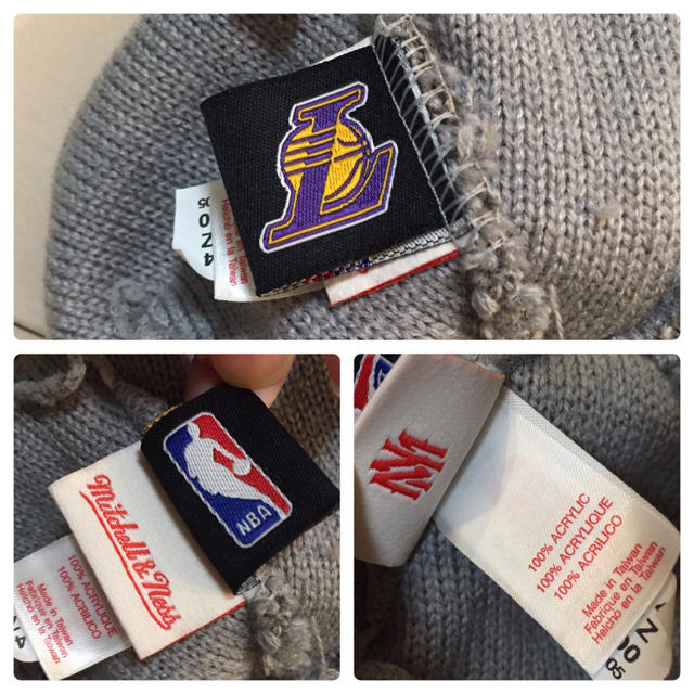 MITCHELL & NESS(ミッチェルアンドネス)のNBA レイカーズ ニット帽 メンズの帽子(ニット帽/ビーニー)の商品写真