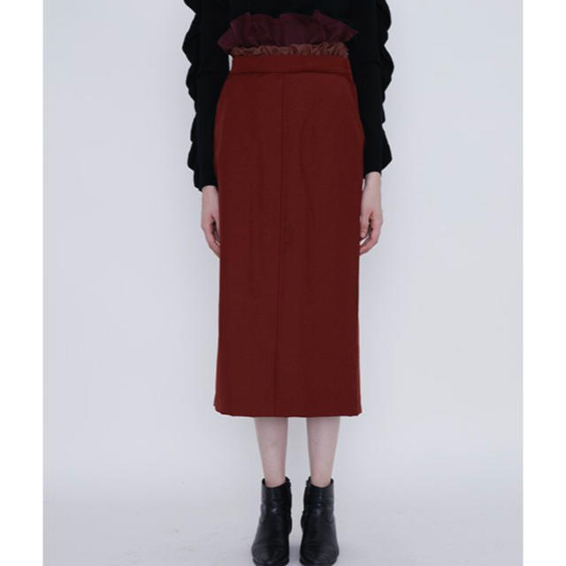 STUDIOUS(ステュディオス)のCLANE ダブルウエストスカート black レディースのスカート(ひざ丈スカート)の商品写真