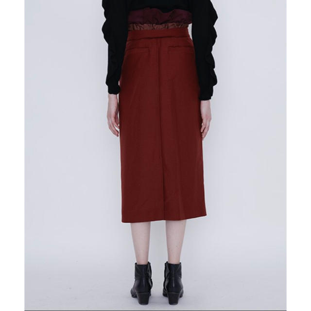 STUDIOUS(ステュディオス)のCLANE ダブルウエストスカート black レディースのスカート(ひざ丈スカート)の商品写真