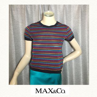 マックスアンドコー(Max & Co.)のMAX&CO◆マルチカラーラメボーダー半袖Tシャツ(Tシャツ(半袖/袖なし))