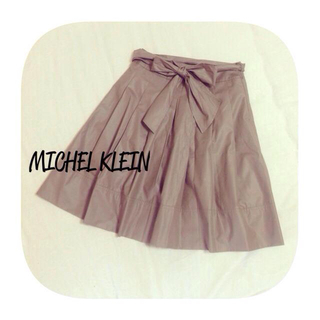 ミッシェルクラン(MICHEL KLEIN)のMICHELKLEIN❤︎リボンスカート(ひざ丈スカート)