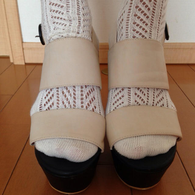 バイカラーレトロサンダル レディースの靴/シューズ(サンダル)の商品写真