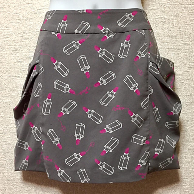 VIVAYOU(ビバユー)の【新品】サイドドレープポッケ口紅柄ミニスカ レディースのスカート(ミニスカート)の商品写真