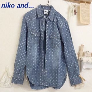 ニコアンド(niko and...)の衣類値下げ中様専用          ニコアンド 薄手の デニムシャツ 三角模様(シャツ/ブラウス(長袖/七分))