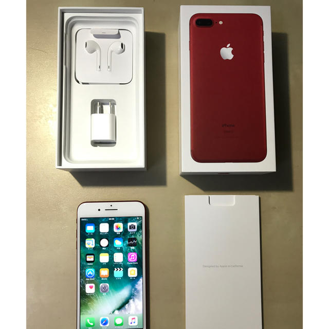 iPhone(アイフォーン)の新品同様 iphone7 plus 256GB レッド RED au スマホ/家電/カメラのスマートフォン/携帯電話(スマートフォン本体)の商品写真