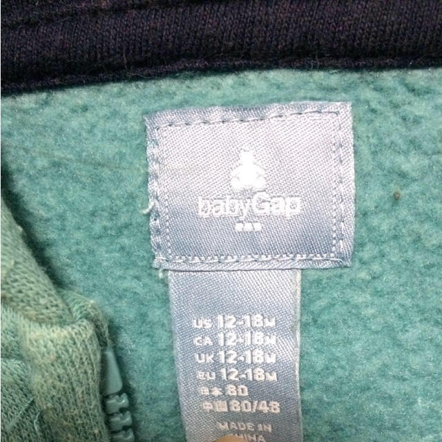 babyGAP(ベビーギャップ)のベビーギャップ パーカー 80 キッズ/ベビー/マタニティのベビー服(~85cm)(トレーナー)の商品写真