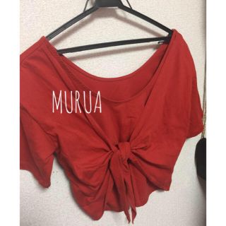 ムルーア(MURUA)のMURUA バックリボントップス(カットソー(半袖/袖なし))