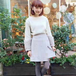 フラワー(flower)のflower♥suede wrap skirt〜スエードラップスカート(ミニスカート)