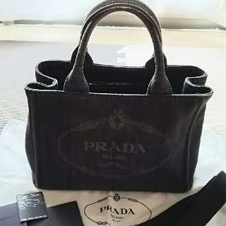 プラダ(PRADA)のみぃちゃん様専用☆PRADA カナパ Sサイズ NERO デニム ショルダー(ショルダーバッグ)