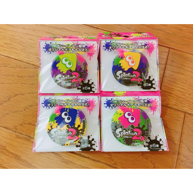 【スプラトゥーン2】缶バッジ4点セット エンタメ/ホビーのアニメグッズ(バッジ/ピンバッジ)の商品写真