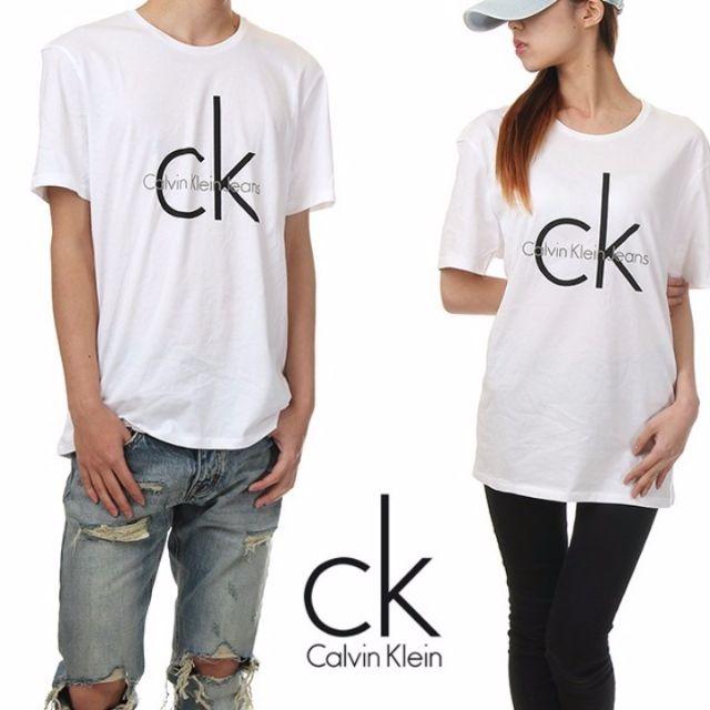 Calvin Klein(カルバンクライン)の【即日発送】カルバンクライン シンプルロゴTシャツ(S/ホワイト) メンズのトップス(Tシャツ/カットソー(半袖/袖なし))の商品写真