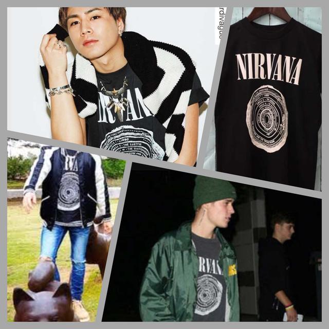 サイズXＬ★NIRVANA ニルヴァーナ サークルロゴ Ｔシャツ 黒 メンズのトップス(Tシャツ/カットソー(半袖/袖なし))の商品写真