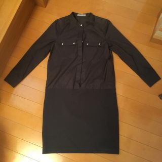 セオリーリュクス(Theory luxe)の★美品★セオリーリュクス 切り替え 洗練 ワンピース38★(ひざ丈ワンピース)