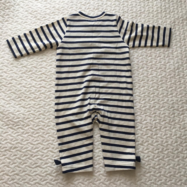 babyGAP(ベビーギャップ)のボーダーロンパース キッズ/ベビー/マタニティのベビー服(~85cm)(ロンパース)の商品写真