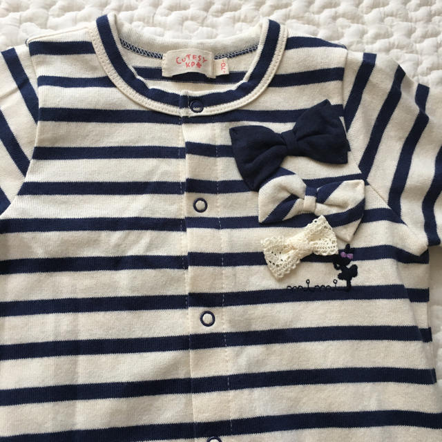 babyGAP(ベビーギャップ)のボーダーロンパース キッズ/ベビー/マタニティのベビー服(~85cm)(ロンパース)の商品写真