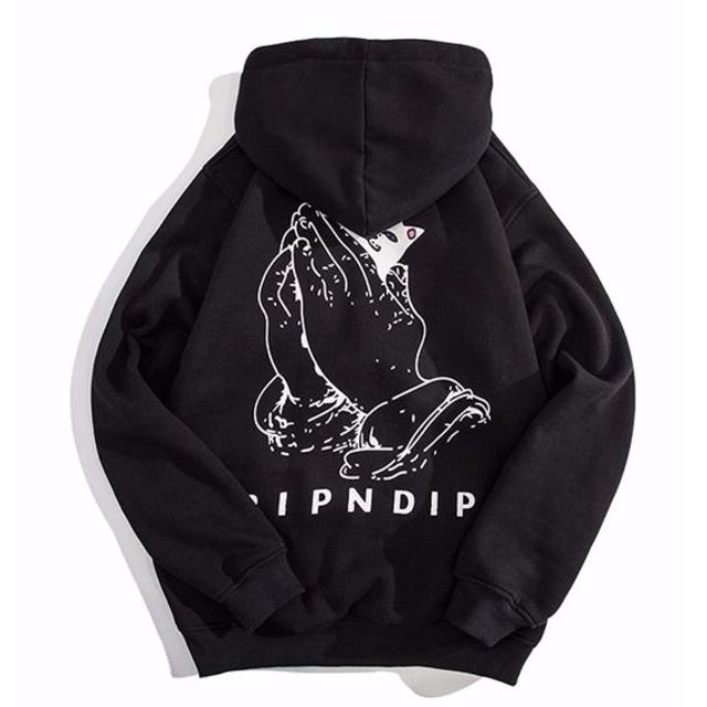 【並行輸入品・未使用】RIPNDIP ポケットキャットパーカ メンズのトップス(パーカー)の商品写真