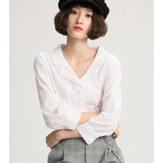 ローリーズファーム(LOWRYS FARM)の新品 未使用♡ローリーズファーム♡コットンレース シャツ(シャツ/ブラウス(長袖/七分))