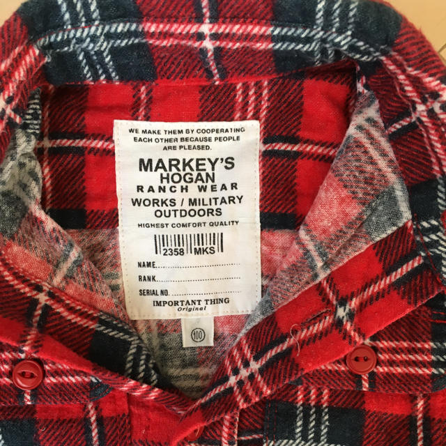 MARKEY'S(マーキーズ)のMARKEY'S チェックシャツ キッズ/ベビー/マタニティのキッズ服男の子用(90cm~)(Tシャツ/カットソー)の商品写真