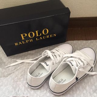 ポロラルフローレン(POLO RALPH LAUREN)のポロラルフルローレン 白スニーカー(スニーカー)