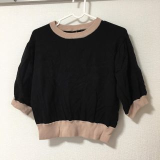 ダブルクローゼット(w closet)のwcloset ショート丈トップス 五分袖(シャツ/ブラウス(半袖/袖なし))