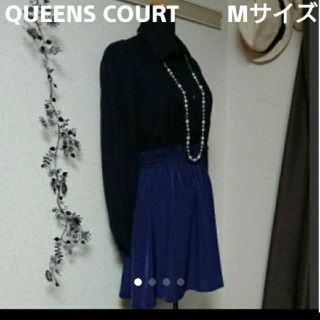 クイーンズコート(QUEENS COURT)のクィーンズコート ドッキングワンピース Mサイズ(ひざ丈ワンピース)