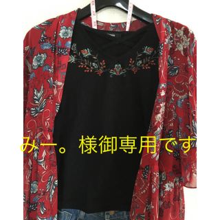 シマムラ(しまむら)のみー。様専用☆しまむら 刺繍tシャツカットソー(カットソー(半袖/袖なし))