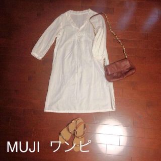 ムジルシリョウヒン(MUJI (無印良品))のコットンワンピ(ひざ丈ワンピース)