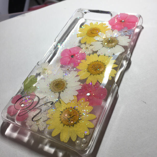 ゆーゆ様❤︎XperiaXZ 押し花 ハンドメイドのスマホケース/アクセサリー(その他)の商品写真