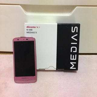 エヌイーシー(NEC)の docomo N-06E MEDIAS ピンク本体 販売中止(スマートフォン本体)