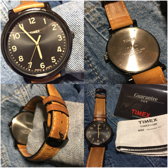 TIMEX(タイメックス)のTIMEX タイメックス レザーウォッチ ブラック文字盤 腕時計 レディースのファッション小物(腕時計)の商品写真