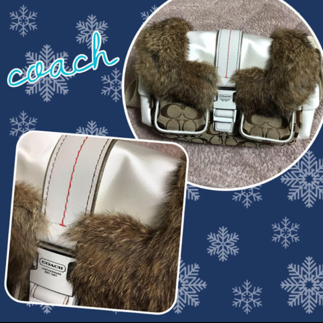 COACH(コーチ)のCOACH ファー付き ショルダー☆ レディースのバッグ(ショルダーバッグ)の商品写真