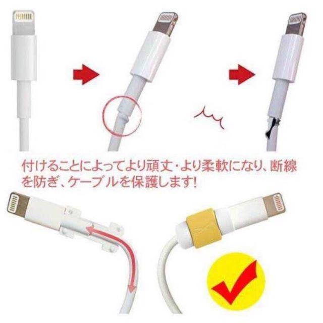 =iPhone= ■ケーブル保護プロテクター■　断線防止カバー2個セット スマホ/家電/カメラのスマホアクセサリー(その他)の商品写真