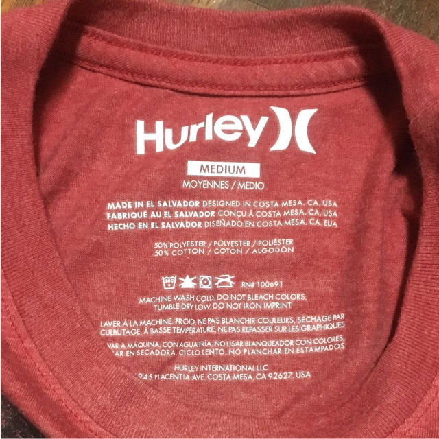 Hurley(ハーレー)のhurley tシャツ Mサイズ 美品 値下げしました メンズのトップス(Tシャツ/カットソー(半袖/袖なし))の商品写真