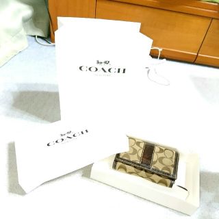 コーチ(COACH)のCOACH/ブラウン折り畳み財布(財布)