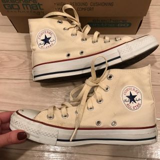 コンバース(CONVERSE)の【人気】コンバース オールスター ハイカット 白 アイボリー 24.0cm(スニーカー)