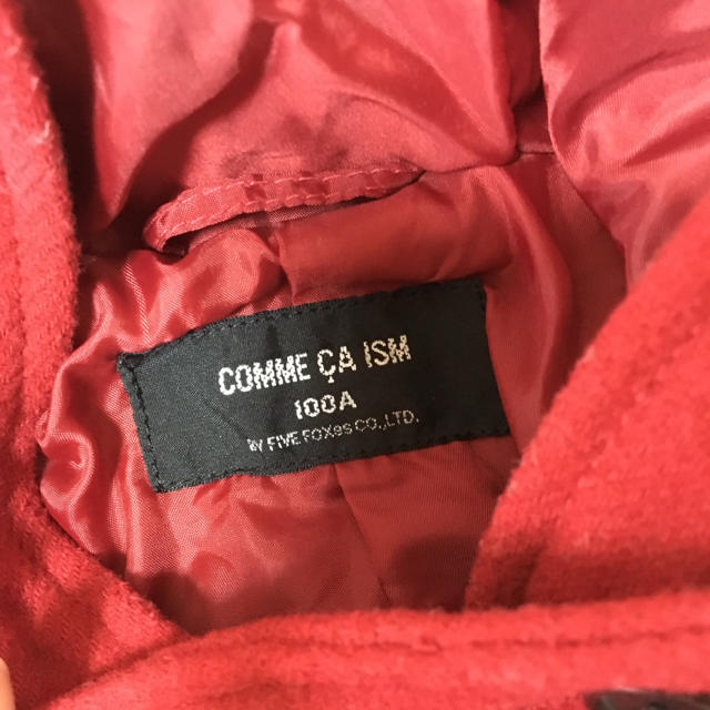 COMME CA ISM(コムサイズム)のコムサ 100cm ダッフルコート 赤 キッズ/ベビー/マタニティのキッズ服女の子用(90cm~)(コート)の商品写真