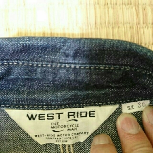 WESTRIDE(ウエストライド)のウエストライド デニムカバーオール 36 メンズのジャケット/アウター(Gジャン/デニムジャケット)の商品写真