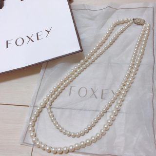 フォクシー(FOXEY)のFOXEY  2連パールネックレス(ネックレス)