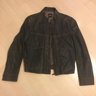 ヒューゴボス(HUGO BOSS)のヒューゴボス レザージャケット サイズ46(Mサイズ)(レザージャケット)