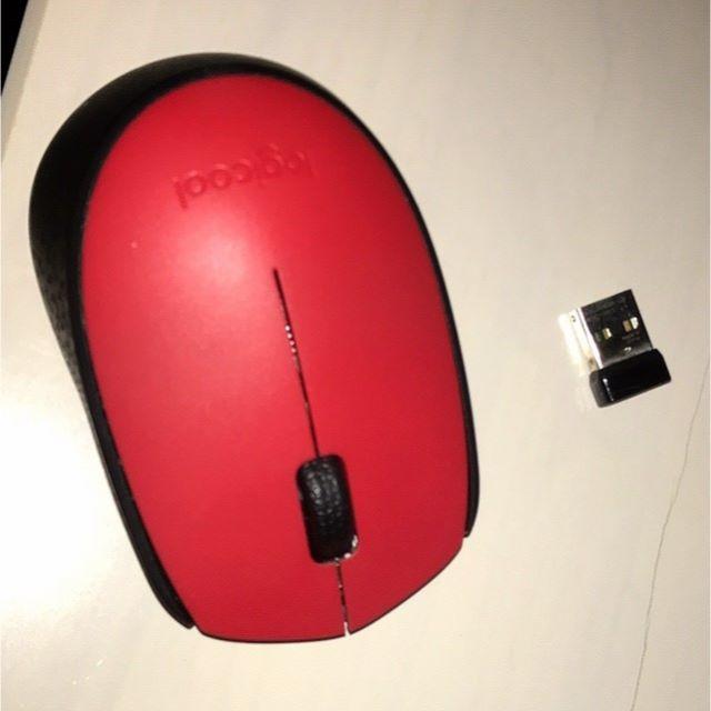 ワイヤレス光学式マウスM171 （3ボタン・レッド 赤　M171RD スマホ/家電/カメラのPC/タブレット(PC周辺機器)の商品写真