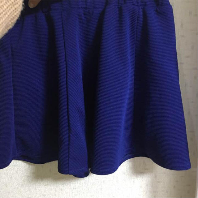 フレア スカート ブルー 青 レディースのスカート(ミニスカート)の商品写真
