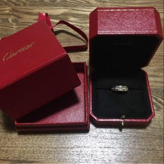 カルティエ(Cartier)の10月限定価格！カルティエ ハーフダイヤリング タンクフランセーズ K18WG(リング(指輪))