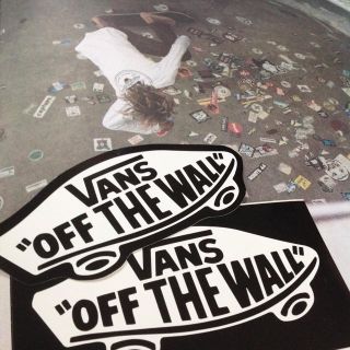 ヴァンズ(VANS)のVANSバンズUS限定whiteスケートICON２点セットステッカー(スケートボード)