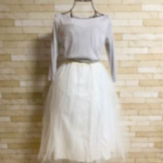 ジルスチュアート(JILLSTUART)の【新品未使用】ボーダーチュールワンピース♡(ひざ丈ワンピース)